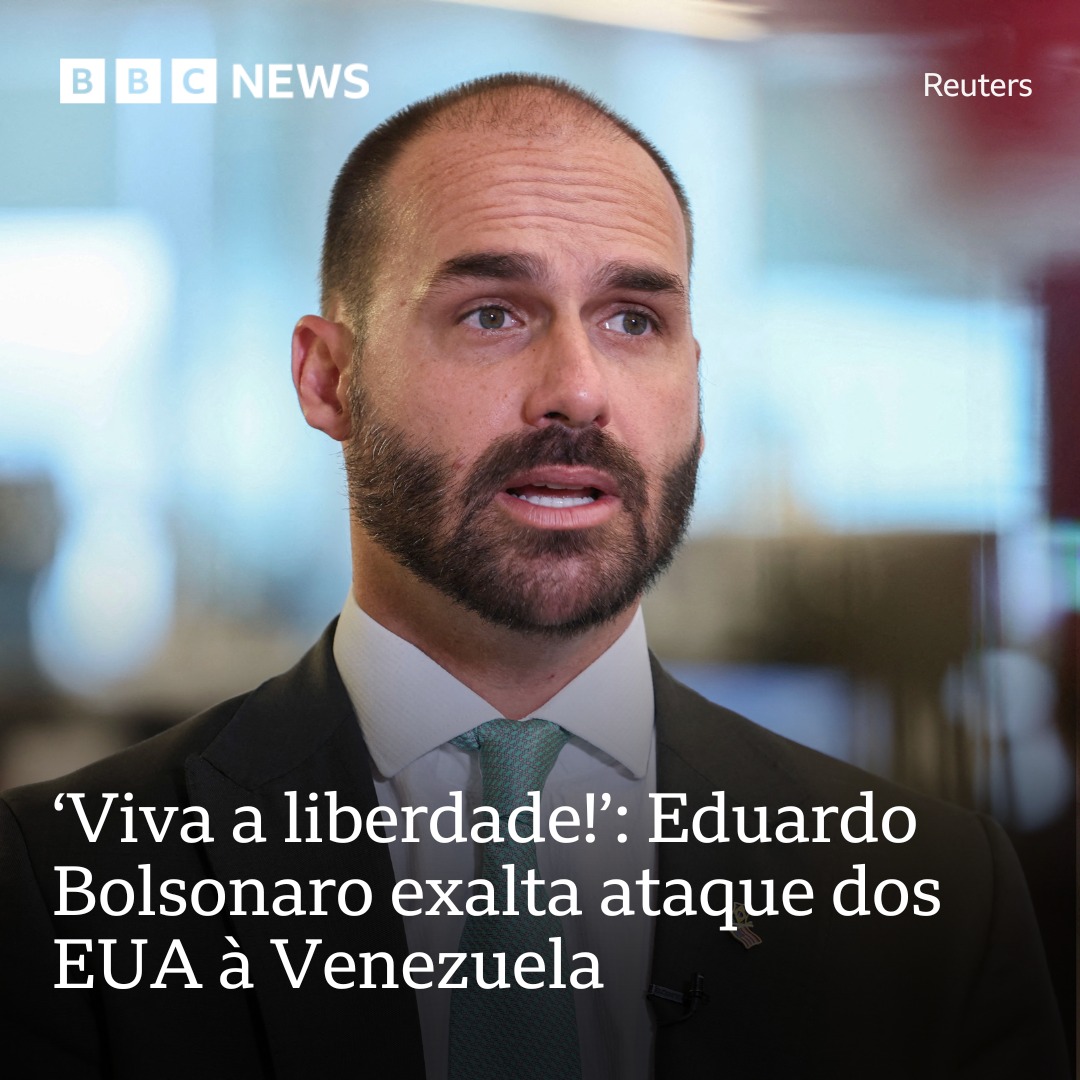 Eduardo Bolsonaro exalta ataque dos EUA à Venezuela: ‘Viva a liberdade!’