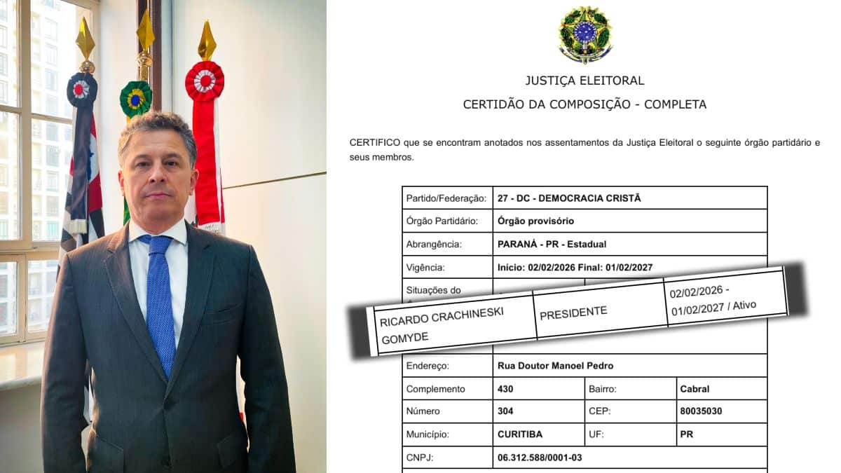RICARDO Gomyde assume Democracia Cristã e projeta candidatura ao Governo do Paraná em 2026