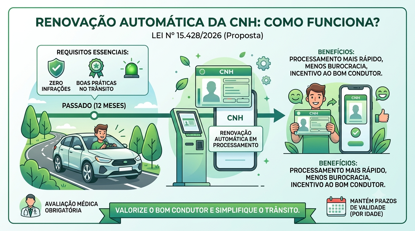 Lula sanciona lei que garante renovação automática da CNH para bons condutores