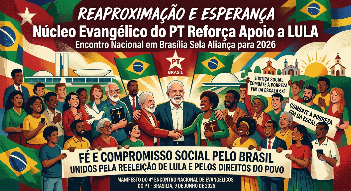 PT e evangélicos tentam reaproximação com foco em pautas sociais e apoio a Lula