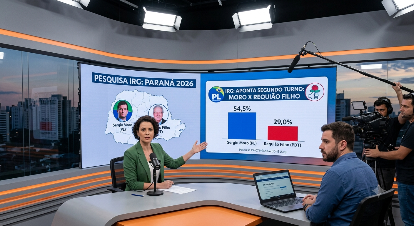 Pesquisa do instituto IRG mostra Sergio Moro e Requião Filho em projeção de segundo turno para o governo do Paraná