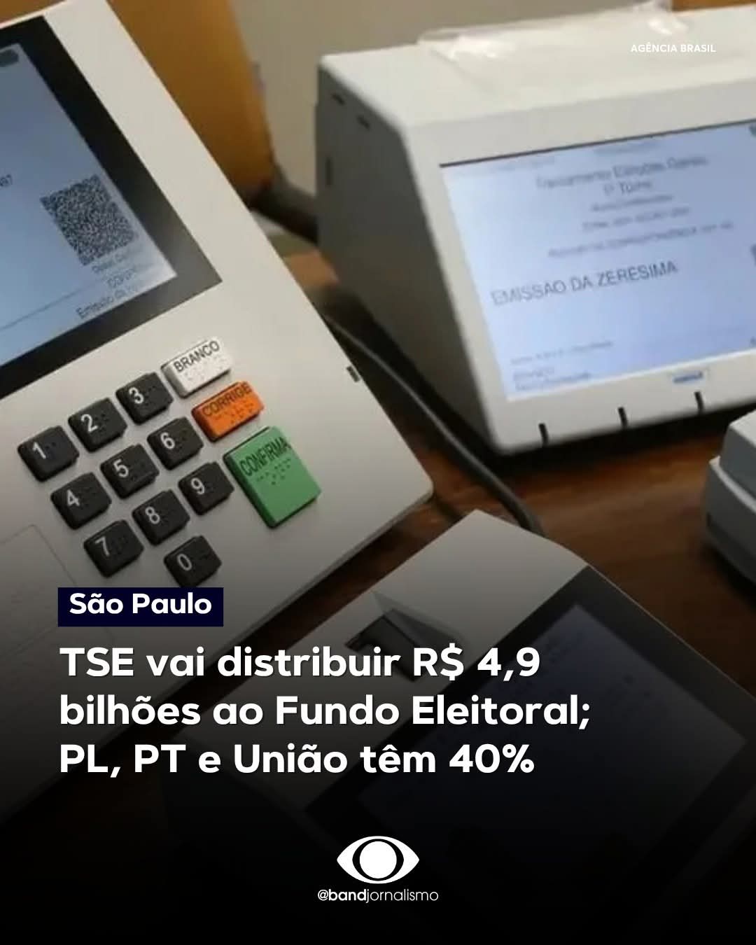 TSE divulga repasse de R$ 4,9 bilhões para Eleições 2026 com PL, PT e União Brasil no topo da lista