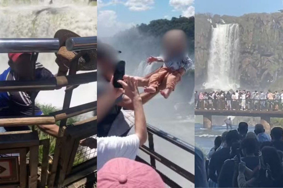 Administrações do Parque Nacional do Iguaçu reforçam proibição de pular grades após novos flagrantes de turistas em situação de risco